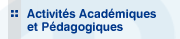 Activits Acadmiques et Pdagogiques